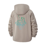 Geometric Wolf Unisex Full-Zip Printed Waterproof Hooded Windbreaker