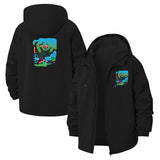 Skater Cartoon Unisex Full-Zip Printed Waterproof Hooded Windbreaker