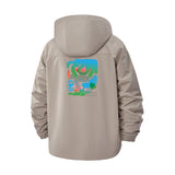 Skater Cartoon Unisex Full-Zip Printed Waterproof Hooded Windbreaker