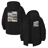 Vintage Cassette Tape Unisex Full-Zip Printed Waterproof Hooded Windbreaker