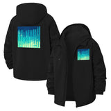 Abstract Paint Drip Unisex Full-Zip Printed Waterproof Hooded Windbreaker