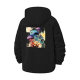 Jellyfish Art Unisex Full-Zip Printed Waterproof Hooded Windbreaker