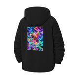 Abstract Psychedelic Swirl Unisex Full-Zip Printed Waterproof Hooded Windbreaker