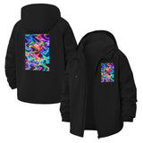 Abstract Psychedelic Swirl Unisex Full-Zip Printed Waterproof Hooded Windbreaker