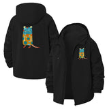 Geometric Lizard Unisex Full-Zip Printed Waterproof Hooded Windbreaker