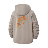 Geometric Elephant Unisex Full-Zip Printed Waterproof Hooded Windbreaker