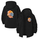 Abstract Watercolor Unisex Full-Zip Printed Waterproof Hooded Windbreaker