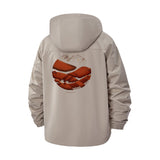 Abstract Geometric Unisex Full-Zip Printed Waterproof Hooded Windbreaker