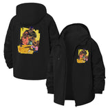 Abstract Family Portrait Unisex Full-Zip Printed Waterproof Hooded Windbreaker