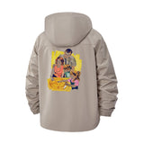 Abstract Family Portrait Unisex Full-Zip Printed Waterproof Hooded Windbreaker