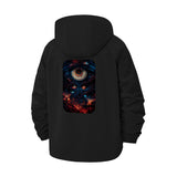 Surreal Cosmic Eye Unisex Full-Zip Printed Waterproof Hooded Windbreaker