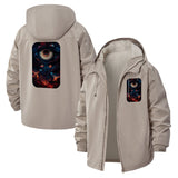 Surreal Cosmic Eye Unisex Full-Zip Printed Waterproof Hooded Windbreaker