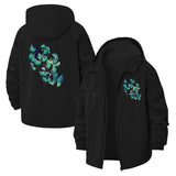 Abstract Botanical Unisex Full-Zip Printed Waterproof Hooded Windbreaker