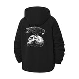 Raven and Skull Unisex Full-Zip Printed Waterproof Hooded Windbreaker