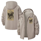 Scorpio Tarot Cat Unisex Full-Zip Printed Waterproof Hooded Windbreaker