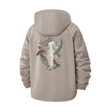 Botanical Mushroom Art Unisex Full-Zip Printed Waterproof Hooded Windbreaker