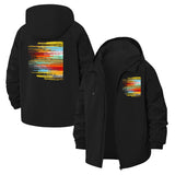 Abstract Brushstroke Art Unisex Full-Zip Printed Waterproof Hooded Windbreaker