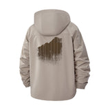 Rustic State Silhouette Unisex Full-Zip Printed Waterproof Hooded Windbreaker