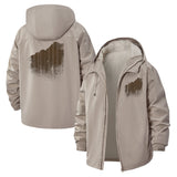 Rustic State Silhouette Unisex Full-Zip Printed Waterproof Hooded Windbreaker