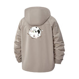 Cute Cartoon Cow Unisex Full-Zip Printed Waterproof Hooded Windbreaker