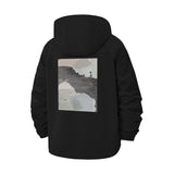 Mountain Landscape Unisex Full-Zip Printed Waterproof Hooded Windbreaker