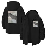Mountain Landscape Unisex Full-Zip Printed Waterproof Hooded Windbreaker