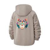Geometric Tiger Unisex Full-Zip Printed Waterproof Hooded Windbreaker