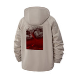 Surreal Moonscape Unisex Full-Zip Printed Waterproof Hooded Windbreaker