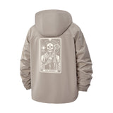 Tarot Card Motif Unisex Full-Zip Printed Waterproof Hooded Windbreaker