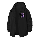 Cyber Anime Portrait Unisex Full-Zip Printed Waterproof Hooded Windbreaker