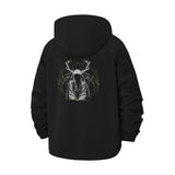 Mystical Deer Skull Unisex Full-Zip Printed Waterproof Hooded Windbreaker
