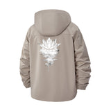 Lotus Reflection Unisex Full-Zip Printed Waterproof Hooded Windbreaker