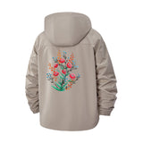 Botanical Bouquet Unisex Full-Zip Printed Waterproof Hooded Windbreaker