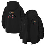 Songbird on Cherry Blossom Unisex Full-Zip Printed Waterproof Hooded Windbreaker