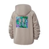 Floral Loafers Unisex Full-Zip Printed Waterproof Hooded Windbreaker