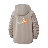 Floral Ramen Bowl Unisex Full-Zip Printed Waterproof Hooded Windbreaker