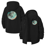 Abstract Earth Art Unisex Full-Zip Printed Waterproof Hooded Windbreaker
