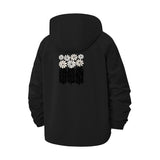 Daisy Geometric Unisex Full-Zip Printed Waterproof Hooded Windbreaker