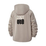 Daisy Geometric Unisex Full-Zip Printed Waterproof Hooded Windbreaker