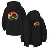 Sunset Bonsai Unisex Full-Zip Printed Waterproof Hooded Windbreaker