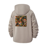 Mushroom Forest Unisex Full-Zip Printed Waterproof Hooded Windbreaker