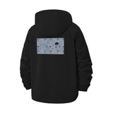 Abstract Geometric Unisex Full-Zip Printed Waterproof Hooded Windbreaker