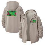 Botanical Garden Unisex Full-Zip Printed Waterproof Hooded Windbreaker