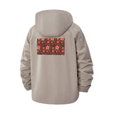 Floral Pattern Unisex Full-Zip Printed Waterproof Hooded Windbreaker