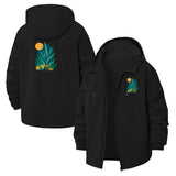 Tropical Sunset Unisex Full-Zip Printed Waterproof Hooded Windbreaker