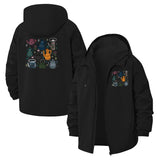 Whimsical Garden Tools Unisex Full-Zip Printed Waterproof Hooded Windbreaker