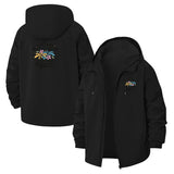 Fireworks Celebration Unisex Full-Zip Printed Waterproof Hooded Windbreaker