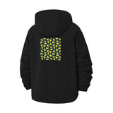 Lemon Fruit Pattern Unisex Full-Zip Printed Waterproof Hooded Windbreaker