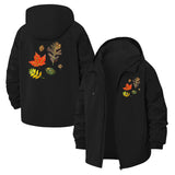 Autumn Leaves Unisex Full-Zip Printed Waterproof Hooded Windbreaker