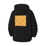 Retro Smiley Faces Unisex Full-Zip Printed Waterproof Hooded Windbreaker